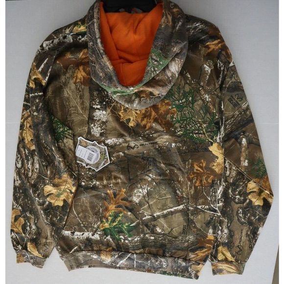 Staghorn STF65862 Men's Sz M Real Tree Edge Camo Logo Fleece Hoodie Sweatshirt - Picture 5 of 6